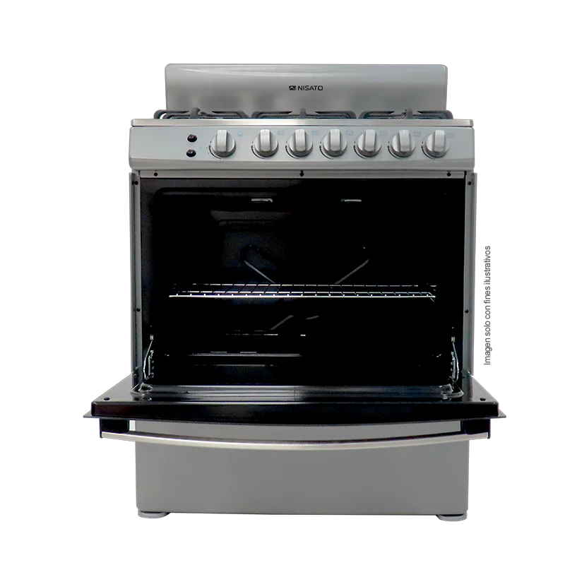 Estufa a gas de 30" NE-3037RNDM Nisato 6 quemadores, encendido eléctrico, horno con iluminación interior - Image 2