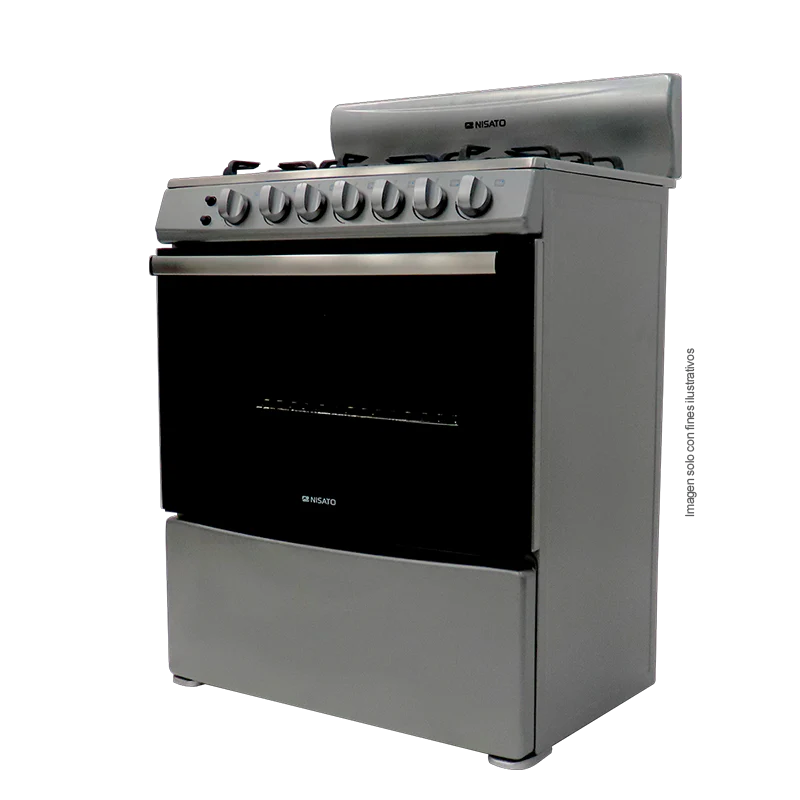 Estufa a gas de 30" NE-3037RNDM Nisato 6 quemadores, encendido eléctrico, horno con iluminación interior - Image 3