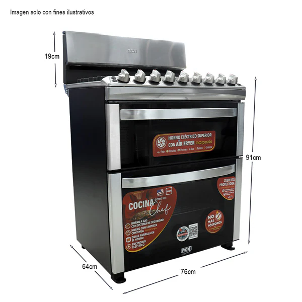 Estufa de 30" RCCR7652 RCA de doble horno de acero inoxidable - Image 3