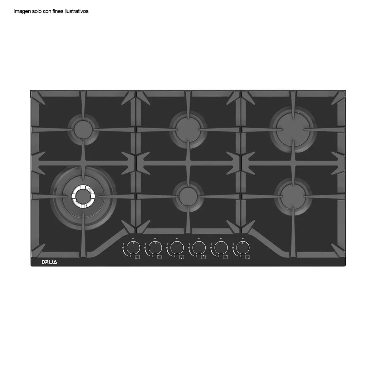 Estufa a gas empotrable de 36" Toscana 91 DRIJA 6 quemadores (SABAF) - Image 3