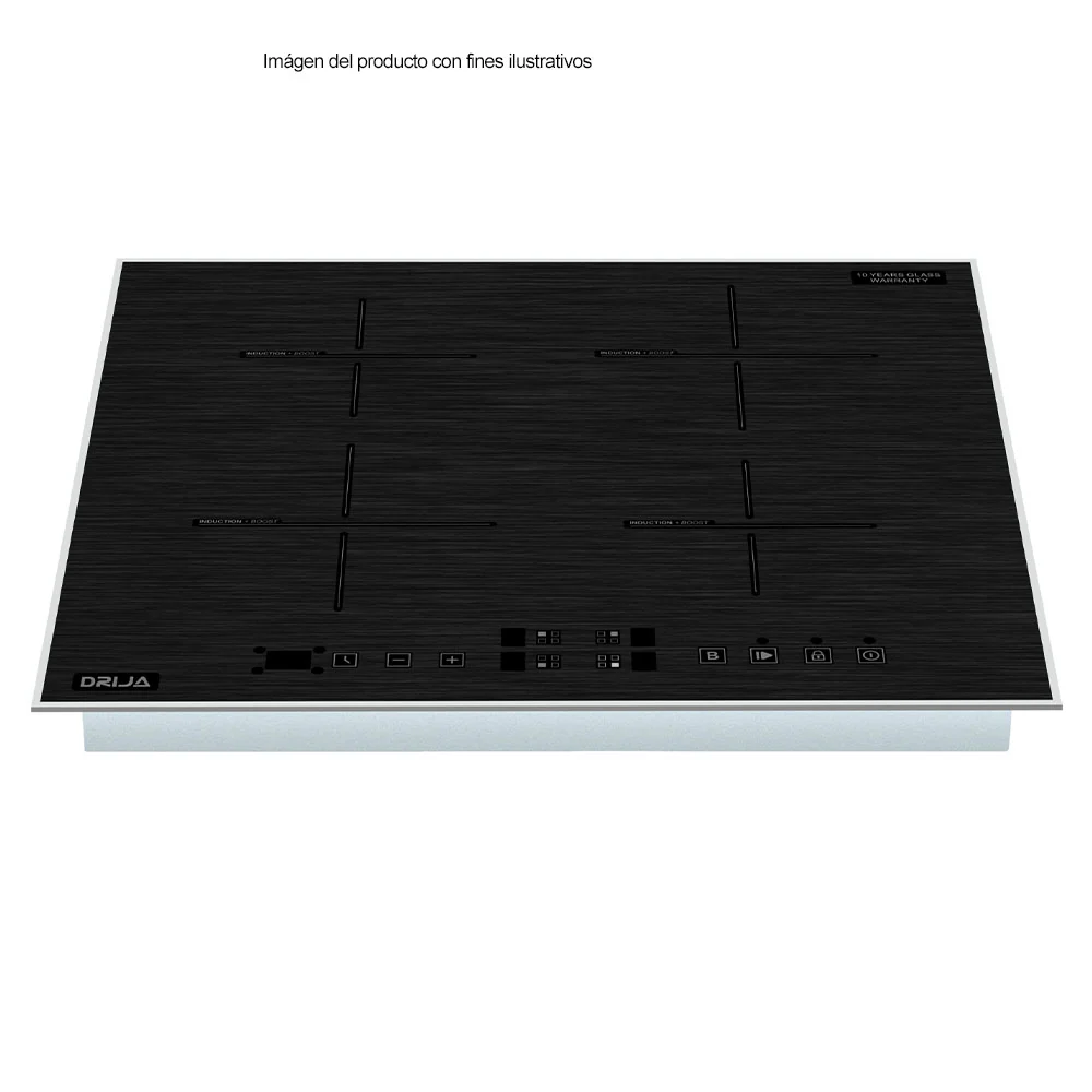 Estufa MUNICH 60 empotrable Drija inducción color gris oscuro control táctil