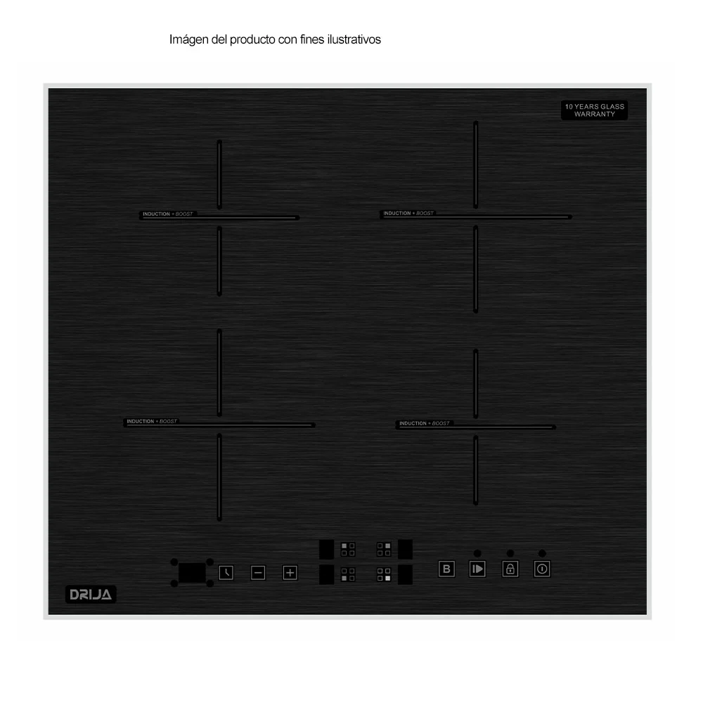 Estufa MUNICH 60 empotrable Drija inducción color gris oscuro control táctil - Image 3