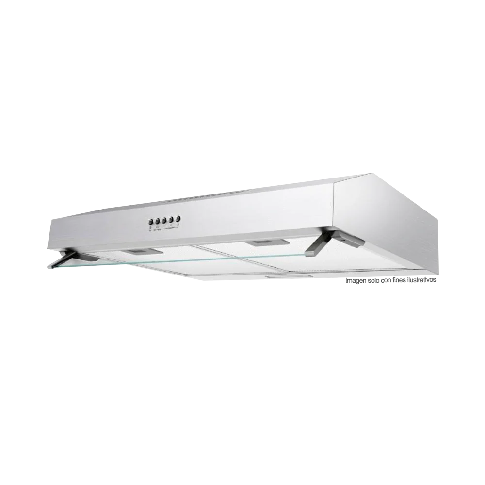 Extractor de grasa 76cm CM7645UIW0 Mabe, acero inoxidable 3 niveles de extracción