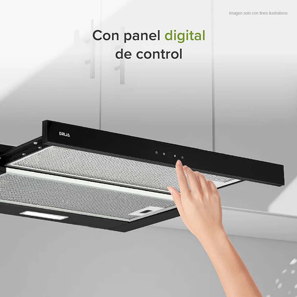 Extractor de grasa retráctil Touch 90 Drija empotrable 3 volicidades 2 filtros - 89.8cm - Image 4