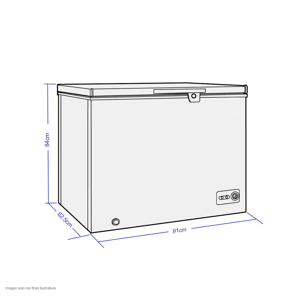 Congelador 7pc Horizontal FFCC07C3HQW Frigidaire función dual cierre con llave de seguridad - Image 3