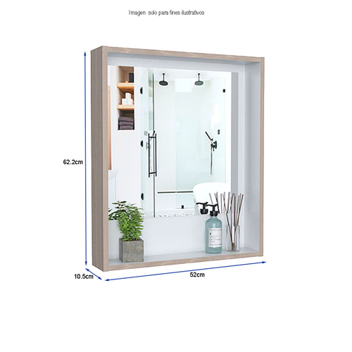 Gabinete de baño GBB 11618 en color bardolino y blanco