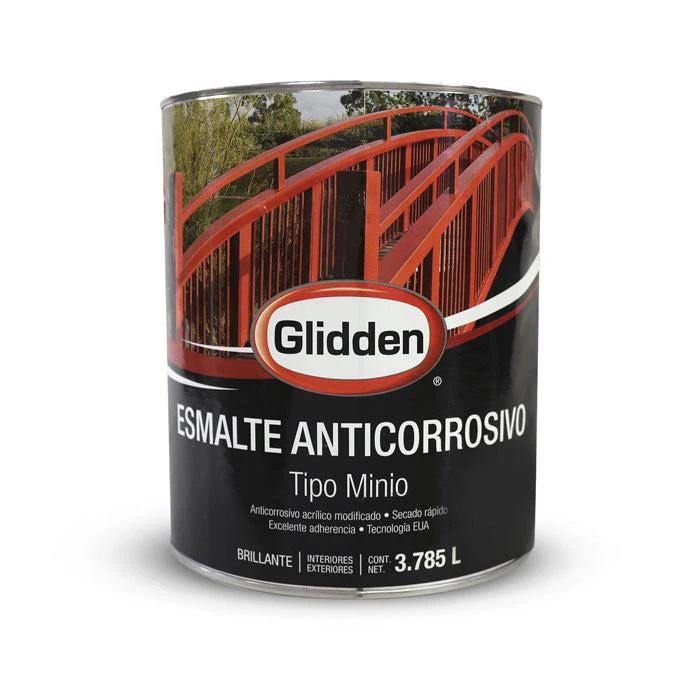 GLIDDEN PINTURA ANTICORROSIVA ESMALTE MINIO BLANCO GALON