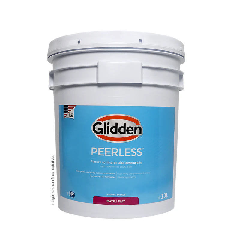 Pintura acrílica Peerless Base mate intermedia tanque de 5 galones Glidden