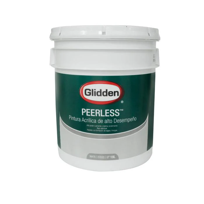 GLIDDEN PINTURA BASE PEERLESS ACRILICA MATE PASTEL 5 GALONES