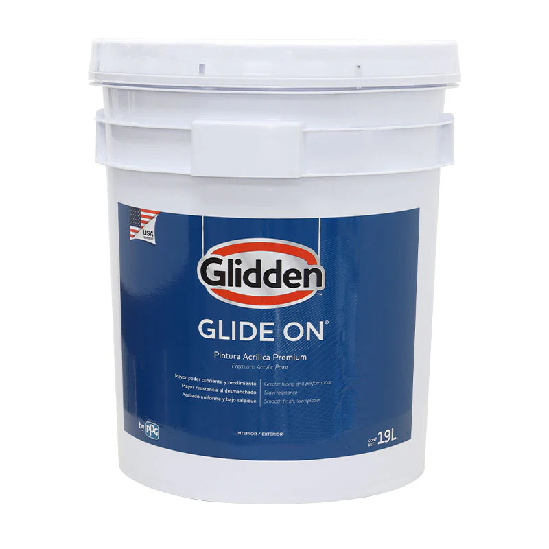 Pintura Base Glide-On acrílica mate blanco tanque de 5 galones