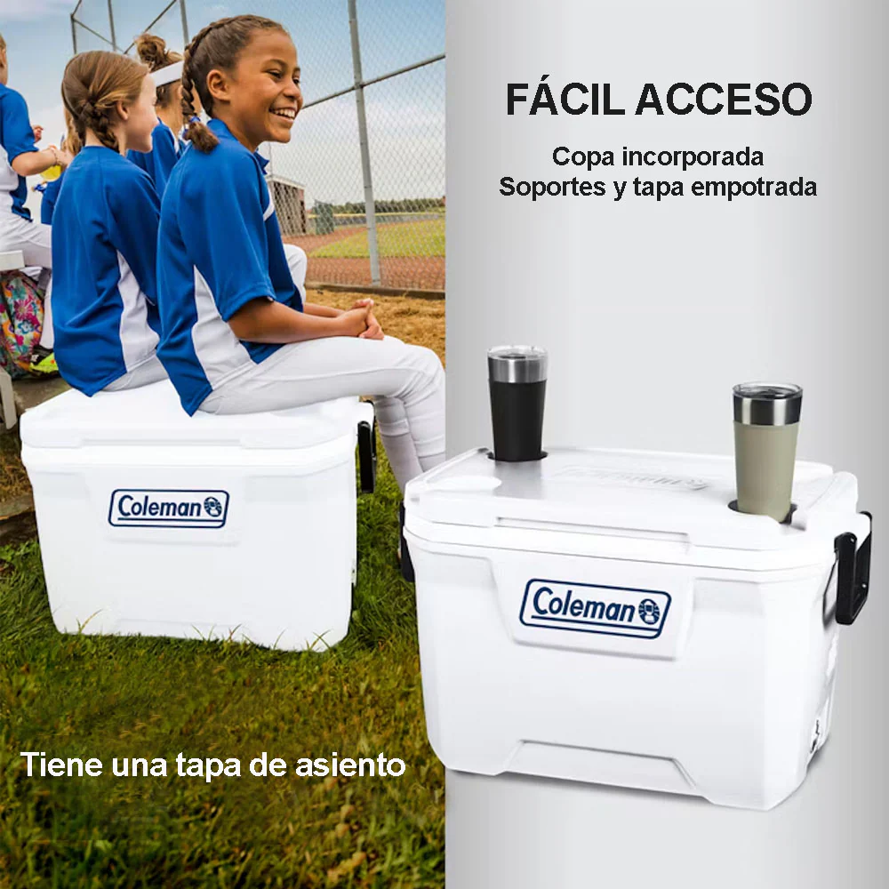 Hielera 52Qts Serie 316 Coleman color blanco - Image 3