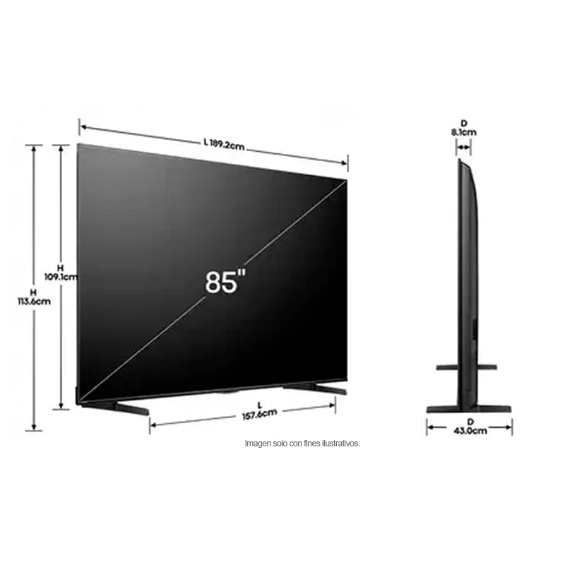 Televisor 85" Mini LED Smart | serie u7, modelo 85U7QG | Hisense | Google TV - Image 3