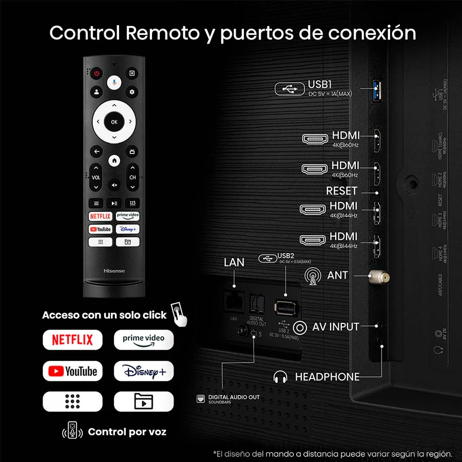 Televisor QLED Smart, 98”, 98Q6QG, Hisense, 4K Google TV - Image 3