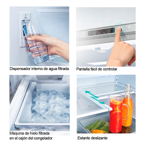 Refrigerador 26pc HRF266N6CSE Hisense Frech door acero inoxidable inverter - Image 6
