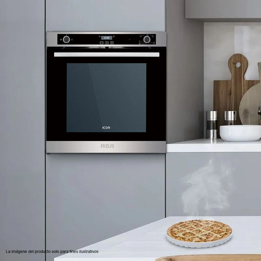 Horno empotrable 24" a gas RCGO60SS RCA Panel de control SUPER Slim cap.90L acero inox.