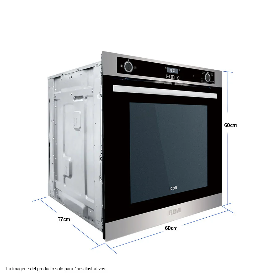 Horno empotrable 24" a gas RCGO60SS RCA Panel de control SUPER Slim cap.90L acero inox. - Image 3