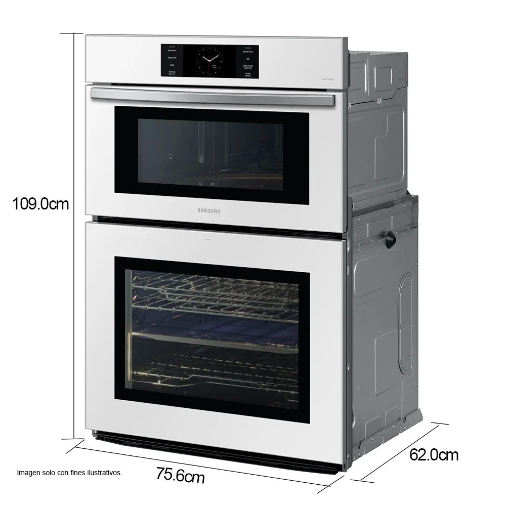 Horno empotrable eléctrico 30" NQ70CB700D12AA MICROONDAS 7.0 pc, sistema Flex Duo+ convección Dual Samsung. - Image 5