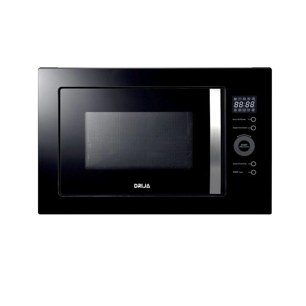 Horno microondas 9 pc Florencia Drija vidrio espejo negro Función grill gratinador eléctrico
