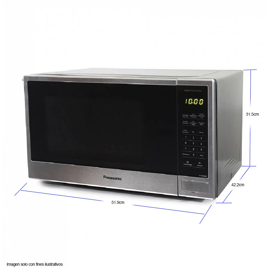 Microondas convencional 1.3pc NN-SB646SRUH Panasonic 1100W 7 opciones automáticas - Image 2