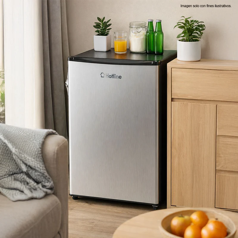Refrigeradora Minibar 3.3pc HLDR33 Hotlline, Frost, puerta acero inoxidable. - Image 2
