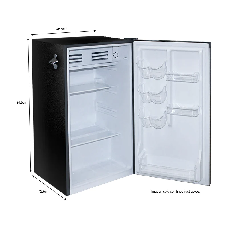 Refrigeradora Minibar 3.3pc HLDR33 Hotlline, Frost, puerta acero inoxidable. - Image 3