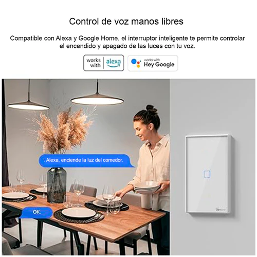 Interruptor sencillo táctil blanco T0-1C Smart WI-FI SONOFF - Image 5