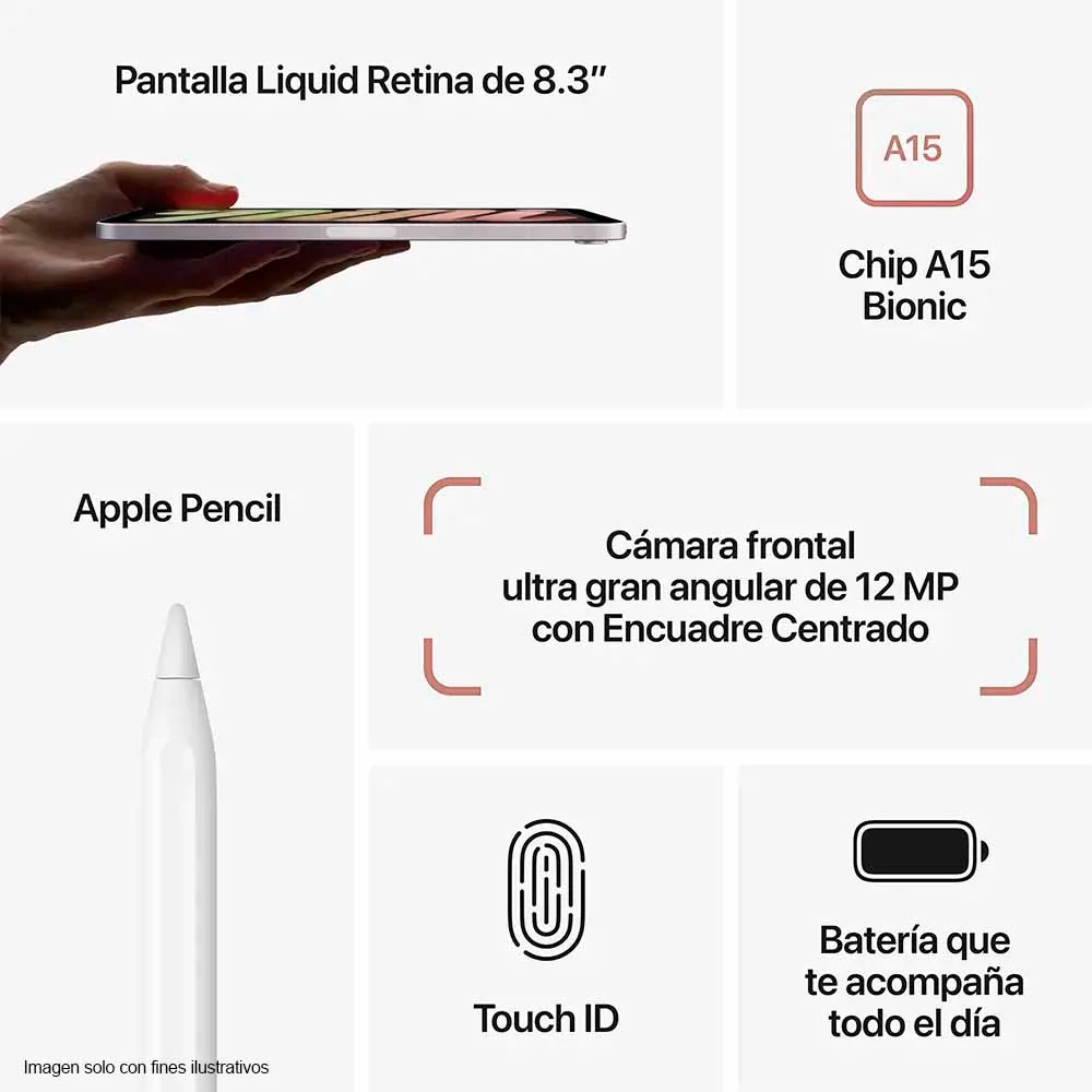 iPad mini 6ta Gen Wi-Fi, 256GB - color starlight  Apple - Image 5