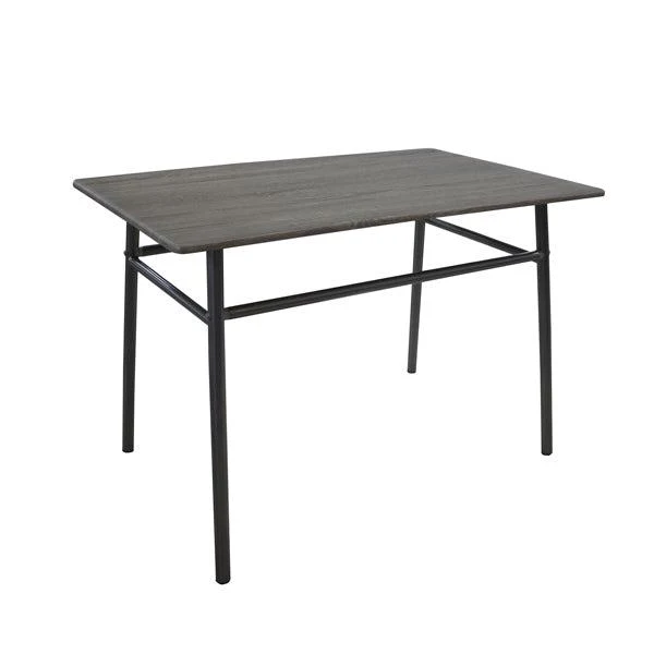 Juego de comedor LFDT09, estructura de madera aglomerada en acabado tonos gris y metal, medida de mesa 110l x 70w x 75h cm, medida de silla 41l x 42w x 72h - Image 2