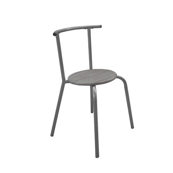Juego de comedor LFDT09, estructura de madera aglomerada en acabado tonos gris y metal, medida de mesa 110l x 70w x 75h cm, medida de silla 41l x 42w x 72h - Image 3