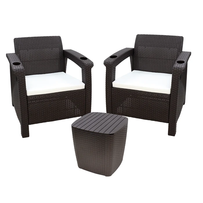 Juego de sala estar ferrara 424-WEN incluye 2 sillones y mesa de centro.