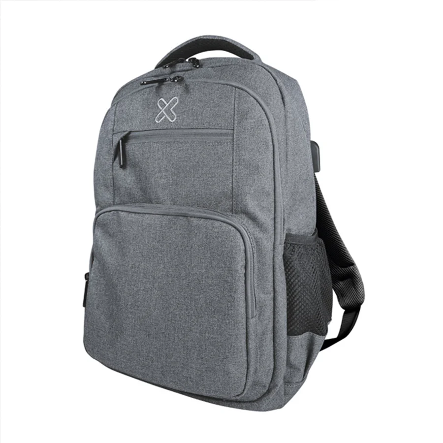 Mochila de laptop Gris 15.6" Un compartimiento principal Front External Zippered Pocket KLIP KNB-426BL