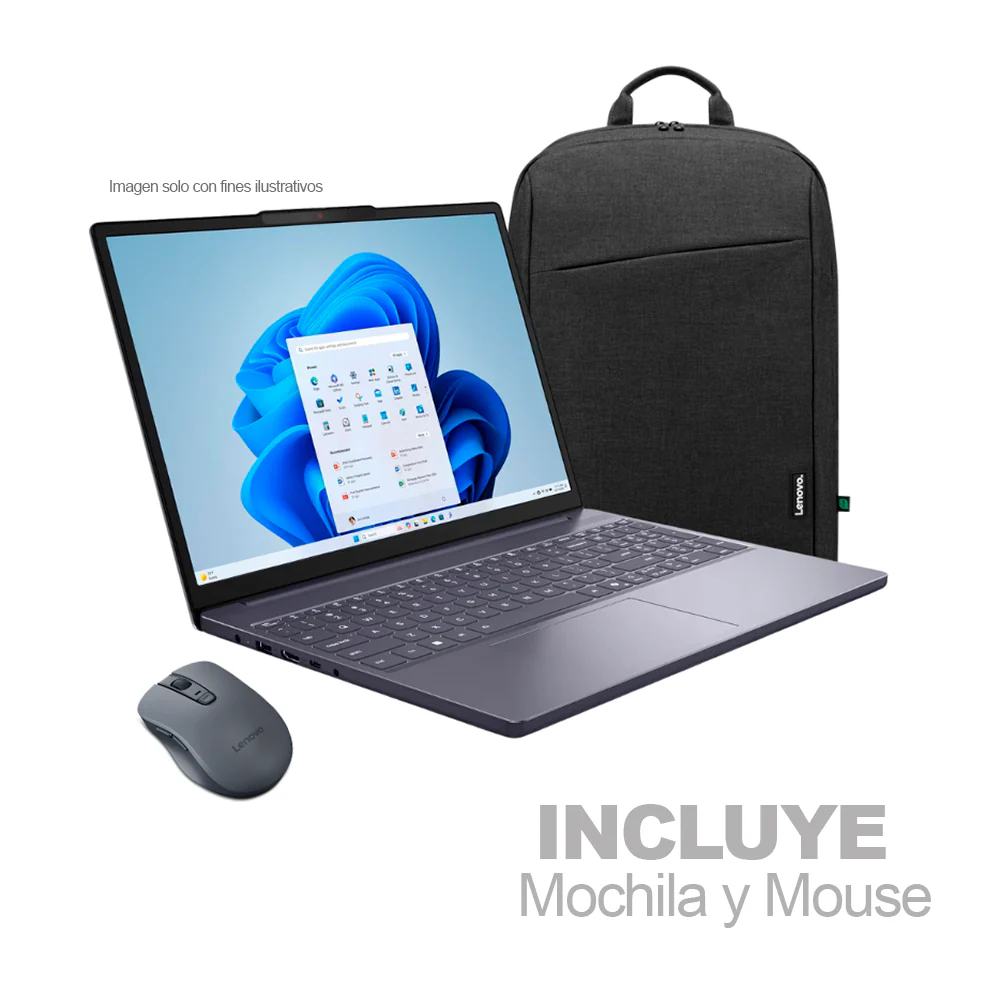 Laptop IdeaPad Slim 3 15ARH10 Lenovo, procesador AMD RyzenTM 7 7735HS 24GB 512GB / incluye mouse y mochila - Image 2