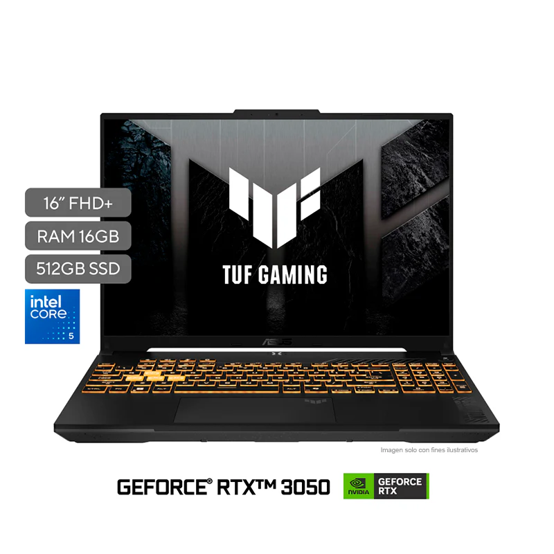 Laptop Tuf Gaming FX607VJ-RL165W, ASUS. Corei5 210H, Ram 16GB, 512SSD, pantalla 15.6", Windows11. - Image 2