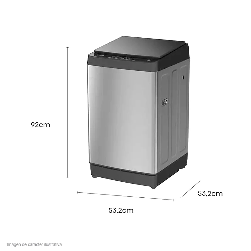 Lavadora 10.5kg WT3K1123UT Hisense, carga superior, color Titanium Grey, Super Clean - Image 7