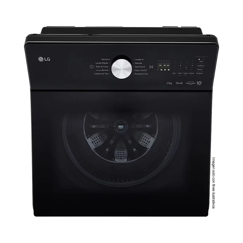 Lavadora 22kg carga superior | WT220BTX6 LG | sistema TurboWash | panel LED táctil | color negro | motor inverter con 10 años de garantía. - Image 6