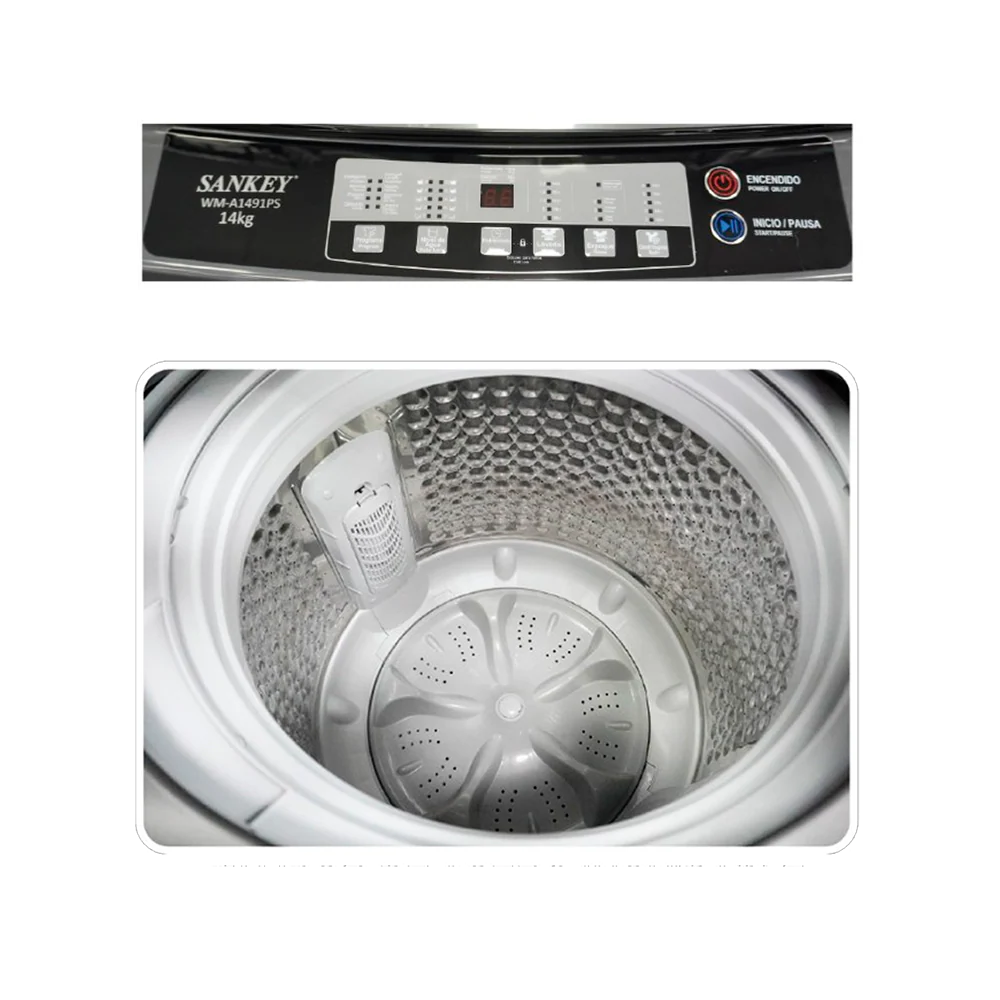 Lavadora automática 14kg WM-A1491PS  Sankey, tina de acero inoxidable, color gris - Image 2