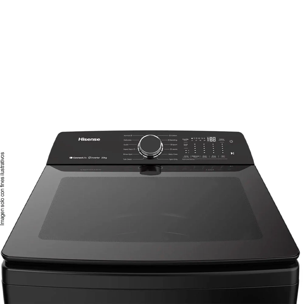 Lavadora automática 20kg WT5I2023DB Hisense color negro - Image 4
