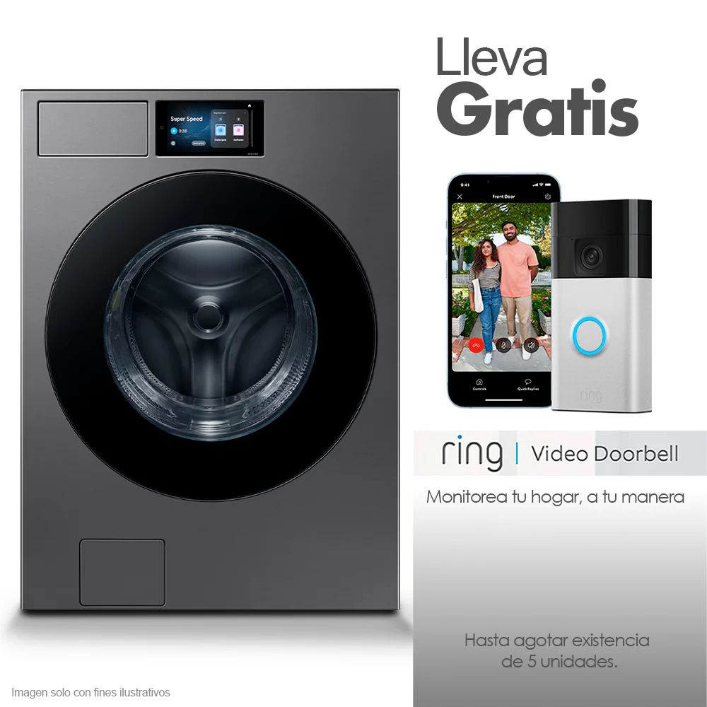 Lavadora Bespoke AI carga frontal 26 Kg WF90F26ADSAP AI Home y AI OptiWash+ Samsung
