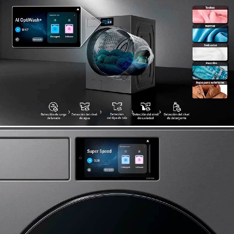 Lavadora Bespoke AI carga frontal 26 Kg WF90F26ADSAP AI Home y AI OptiWash+ Samsung - Image 7