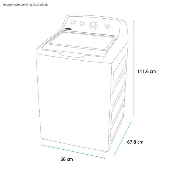 Lavadora de 22kg LGA72214CBAB0 GE carga superior 11 ciclos de lavado automático - Image 3