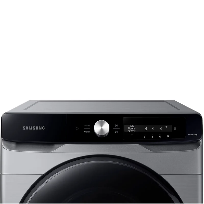 Lavadora Samsung carga frontal 22kg WF22C6400AP/AP plateado tambor de acero inoxidable pantalla control inteligencia artificial. - Image 4