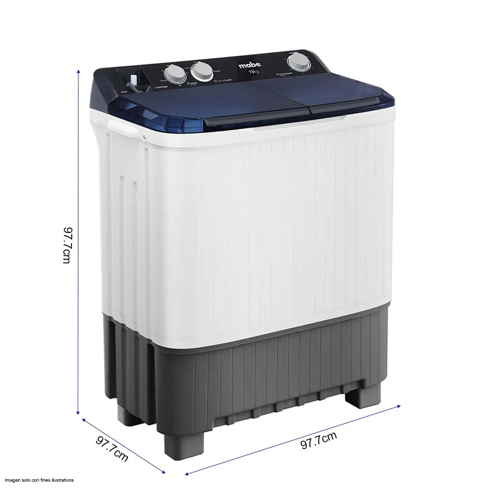 Lavadora semiautomática 13kg LMDX3123HBAB0 Mabe - Image 2