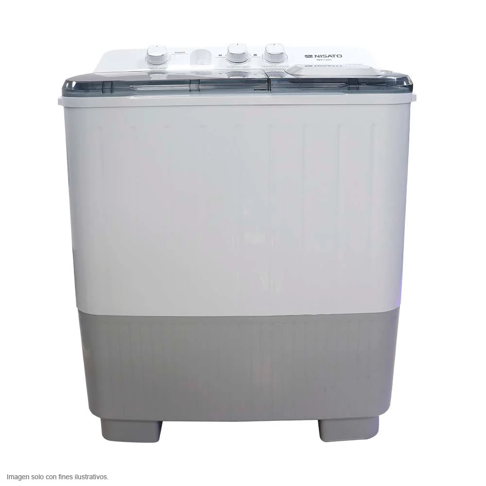 Lavadora semiautomática 17 kg NWM-1710PXL Nisato, tapa traslucida