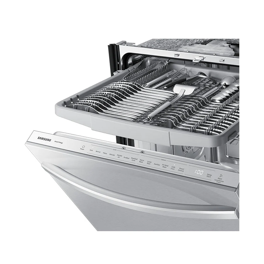 Lavaplatos 24" DW80CG5451SRAA Samsung con 3 estantes mandos ocultos Storm Wash - Image 4
