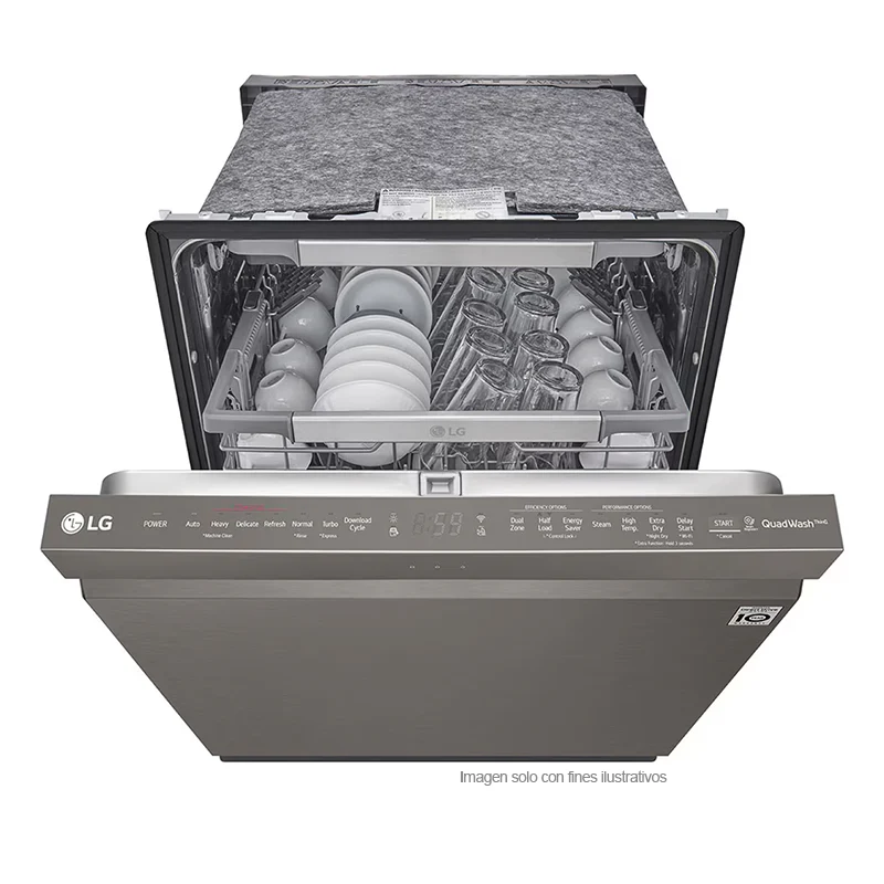 Lavaplatos empotrable de 24” Smart Direct Drive LDP6810BD LG, sistemas QuadWash y TrueSteam - Image 2