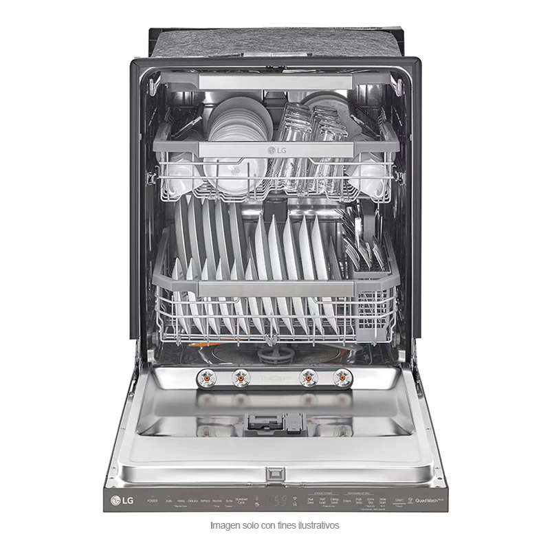 Lavaplatos empotrable de 24” Smart Direct Drive LDP6810BD LG, sistemas QuadWash y TrueSteam - Image 4