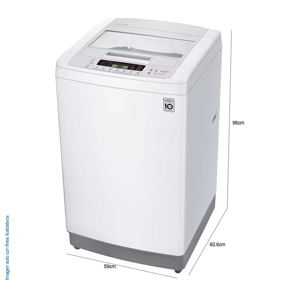 Lavadora LG Automática 13 Kg WT13WPBP color blanco tecnología Smart inverter - Image 3