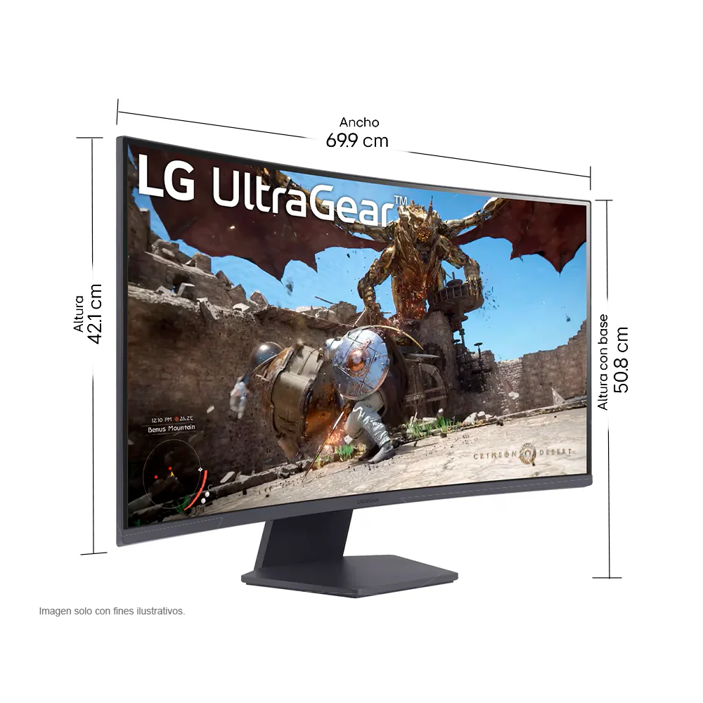 MonitorCurvo Gaming UltraGear 32", 1000R QHD 1MS 180Hz, modelo 32GS60QC-B. LG - Image 6
