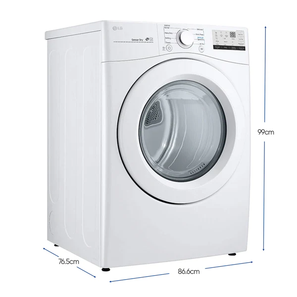 Secadora a gas de carga frontal, 20 kg, DF20WV2W, LG, Sensor Dry y Smart Diagnosis - Image 3