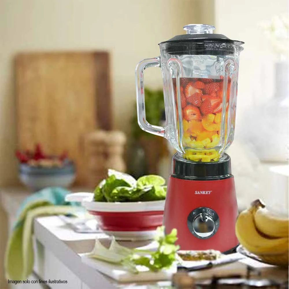 Licuadora BL-782RG color rojo jarra de 1.5 litros 600W Sankey - Image 2